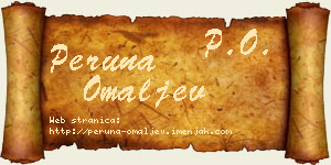 Peruna Omaljev vizit kartica